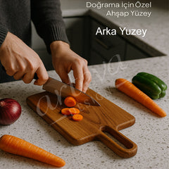 Ceviz Ağacı Epoksi Dalga Desenli Sunum Tahtası (35*18 cm)